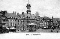 carte postale ancienne de Mons La Grand Place