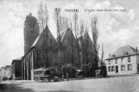 carte postale ancienne de Tournai L'église Saint-Brice