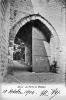 carte postale ancienne de Mons La porte du Château