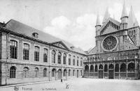 carte postale ancienne de Tournai La Cathédrale