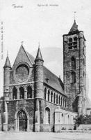 carte postale ancienne de Tournai Eglise St Nicolas