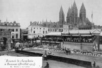 carte postale ancienne de Tournai Tournoi de chevalerie (juillet 1913) - Joute à la Lance