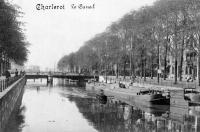 carte postale ancienne de Charleroi Le canal