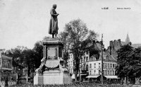 carte postale ancienne de Liège Statue Gretry (Place de l'Opéra)