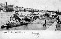 carte postale ancienne de Liège Le Quai des Pêcheurs