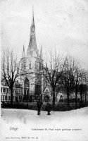 carte postale ancienne de Liège Cathédrale St Paul