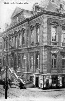 carte postale ancienne de Liège L'Hôtel de Ville