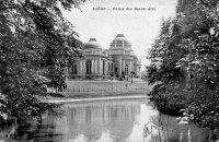 carte postale ancienne de Liège Palais des Beaux-Arts
