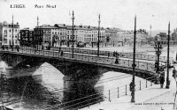 carte postale ancienne de Liège Pont Neuf