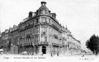 carte postale de Liège Avenue Blonden et rue Raikem