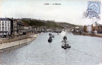 carte postale ancienne de Liège La Meuse