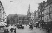 carte postale ancienne de Liège Cathédrale Saint-Paul