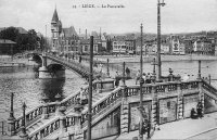 carte postale ancienne de Liège La Passerelle