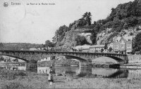 carte postale ancienne de Esneux Le Pont et la Roche trouée