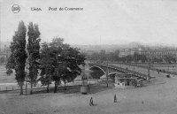 carte postale ancienne de Liège Pont du Commerce