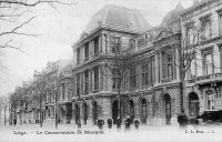 carte postale ancienne de Liège Le Conservatoire de Musique