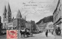 postkaart van Spa L'église et le Pouhon
