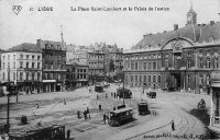 carte postale ancienne de Liège La Place Saint-Lambert et le Palais de Justice