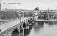 carte postale ancienne de Huy Vue sur Outre-Meuse