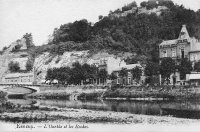 carte postale ancienne de Esneux L'Ourthe et les Roches