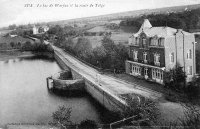 carte postale ancienne de Spa Le Lac de Warfaz et la route de Tiège