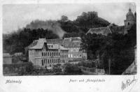 carte postale ancienne de Malmedy Post und Abteigebäude