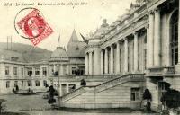 carte postale ancienne de Spa Le Kursaal. La terrasse de la salle des fêtes.