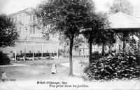 carte postale ancienne de Spa Hôtel d'Orange - Vue prise dans les jardins