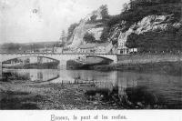 carte postale ancienne de Esneux Le pont et les roches