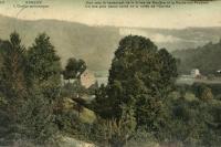carte postale ancienne de Esneux Vue vers le restaurant de la ferme de Rosière et la roche aux Faucons