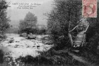 carte postale ancienne de Sart-lez-Spa La Hoëgne - Pont Michel Thorez