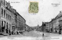 carte postale ancienne de Bastogne Rue du sablon - Rue du vivier