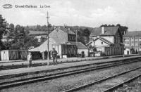 carte postale ancienne de Grand-Halleux La Gare