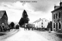 carte postale ancienne de Vielsalm Arrêt du vicinal à Joubiéval