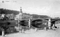 carte postale ancienne de Dinant Le pont
