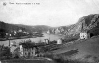 carte postale ancienne de Yvoir Fidevoie et panorama de la Meuse