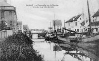 carte postale ancienne de Ninove La Passerelle sur la Dendre