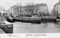 carte postale ancienne de Termonde Le Vieux Barrage