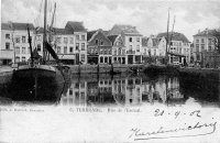 carte postale ancienne de Termonde Rue de l'Escaut