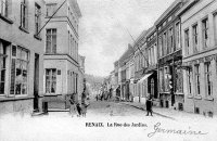 carte postale ancienne de Renaix La rue des Jardins