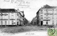 carte postale ancienne de Renaix Rue de la Station