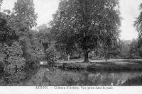 carte postale ancienne de Astene Château d'Astène - Vue prise dans le parc