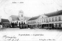 carte postale ancienne de Aalter La grand place
