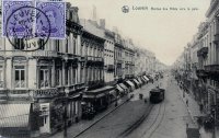 carte postale ancienne de Louvain Avenue des Alliés vers la gare