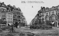 carte postale ancienne de Louvain Le square et l'av des Alliés