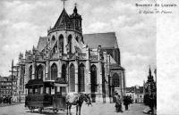 carte postale ancienne de Louvain L'église Saint-Pierre