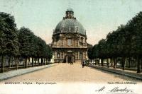carte postale ancienne de Montaigu L'Eglise - Façade principale
