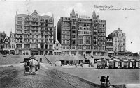 carte postale ancienne de Blankenberge L'Hôtel Continental et Excelsior