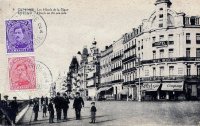 carte postale ancienne de Ostende Les hôtels de la digue