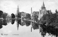 carte postale ancienne de Bruges Le Minnewater